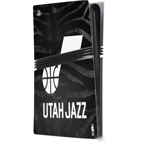 NBA Utah Jazz Black Animal Print PS5 Pro Console Skin