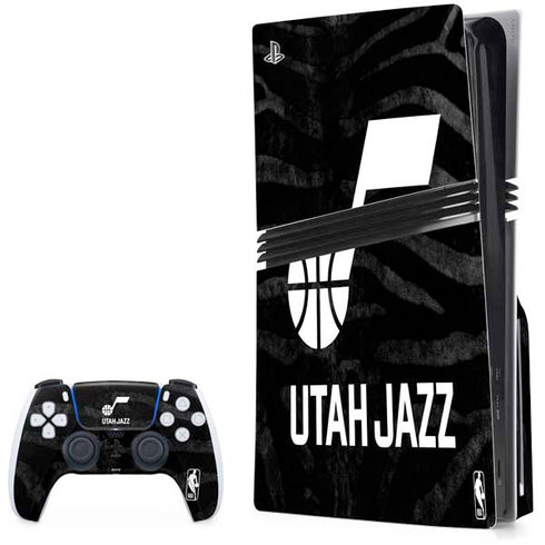 NBA Utah Jazz Black Animal Print PlayStation PS5 Skins