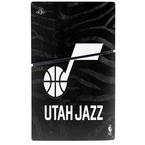 NBA Utah Jazz Black Animal Print PS5 Slim Digital Edition Console Skin