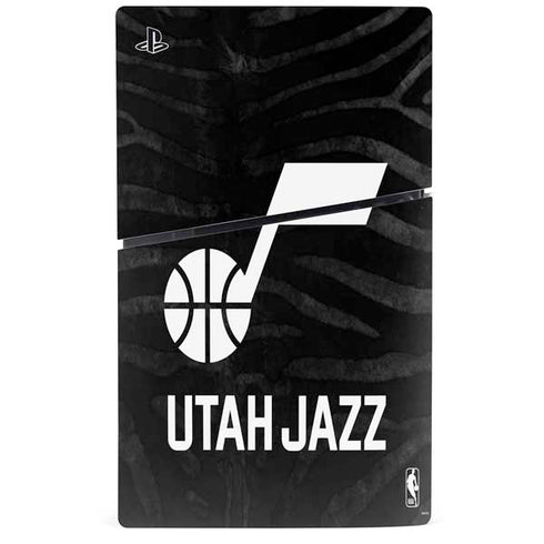 NBA Utah Jazz Black Animal Print PS5 Slim Digital Edition Console Skin