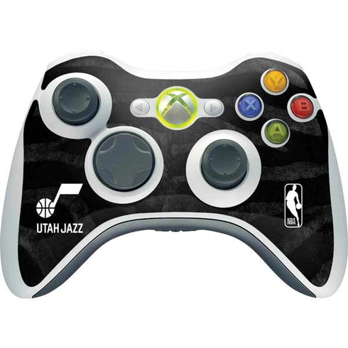 NBA Utah Jazz Black Animal Print Xbox 360 Wireless Controller Skin