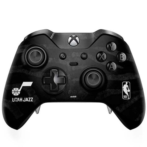 NBA Utah Jazz Black Animal Print Xbox One Elite Controller Skin