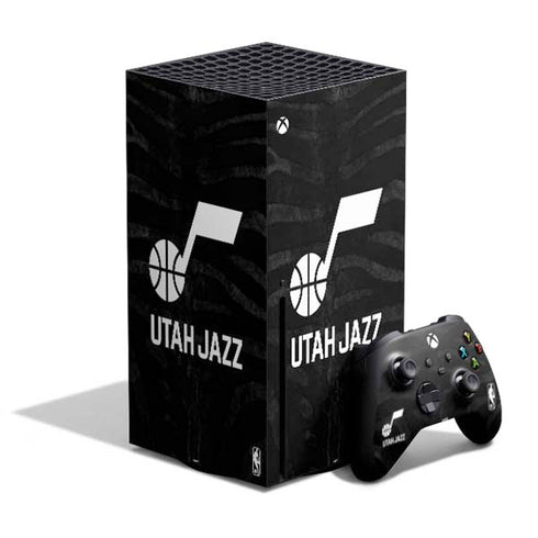 NBA Utah Jazz Black Animal Print Xbox Series X Bundle Skin