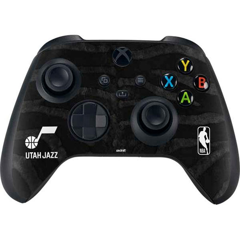 NBA Utah Jazz Black Animal Print Xbox Series X Bundle Skin