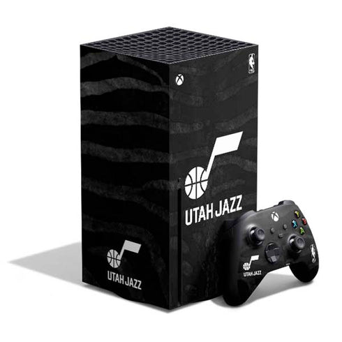 NBA Utah Jazz Black Animal Print Xbox Series X Skins