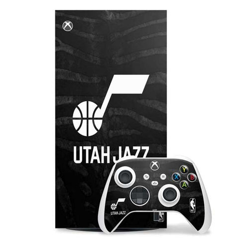 NBA Utah Jazz Black Animal Print Xbox Series X Skins