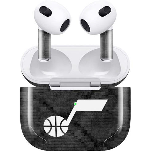 NBA Utah Jazz Black Rust Apple AirPods (3rd Gen 2021) Skin