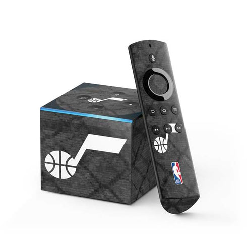 NBA Utah Jazz Black Rust Fire TV Cube Skin