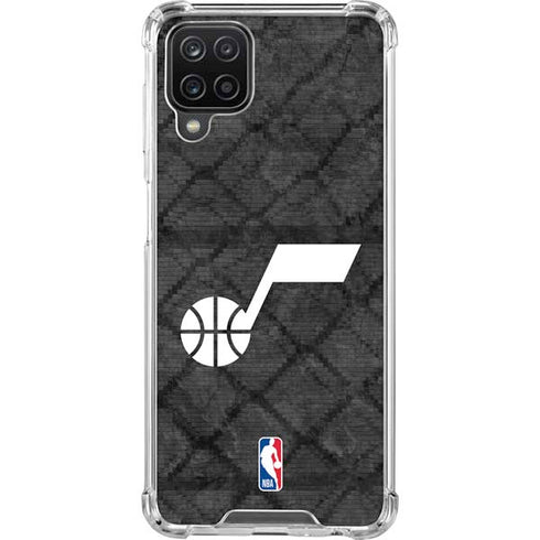 NBA Utah Jazz Black Rust Galaxy A12 Clear Case