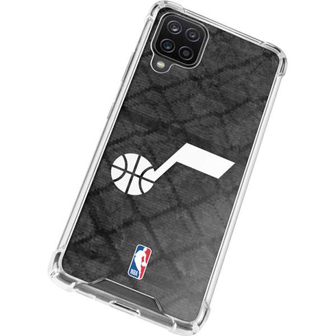 NBA Utah Jazz Black Rust Galaxy A12 Clear Case