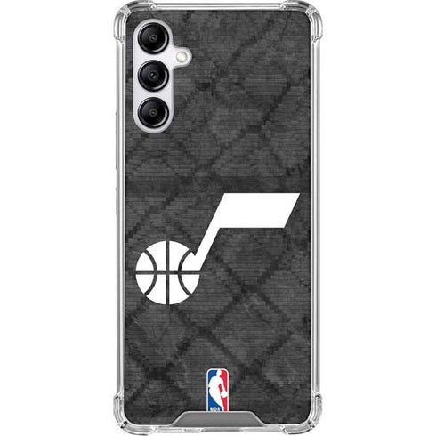 NBA Utah Jazz Black Rust Galaxy A14 5G Clear Case