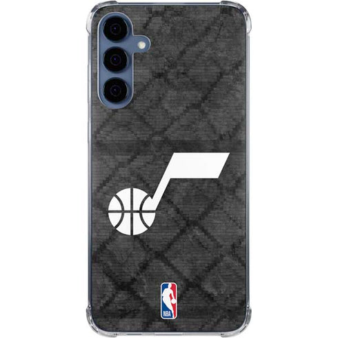 NBA Utah Jazz Black Rust Galaxy A55 5G Clear Case