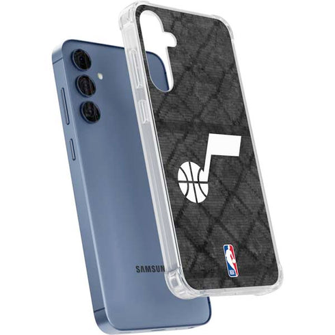 NBA Utah Jazz Black Rust Galaxy A55 5G Clear Case