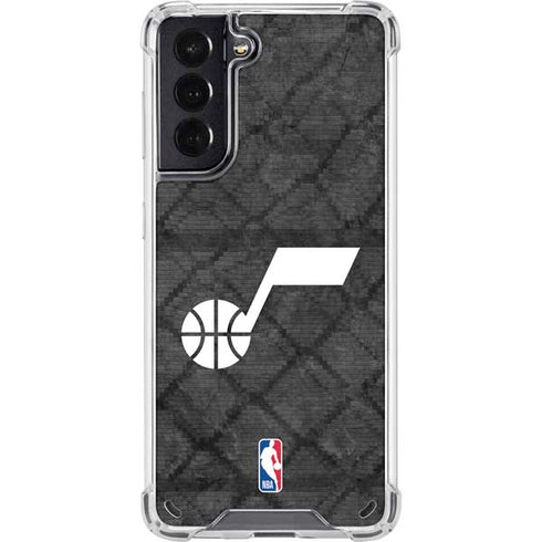 NBA Utah Jazz Black Rust Galaxy S21 5G Clear Case