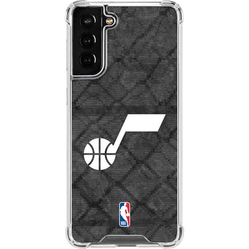 NBA Utah Jazz Black Rust Galaxy S21 FE Clear Case