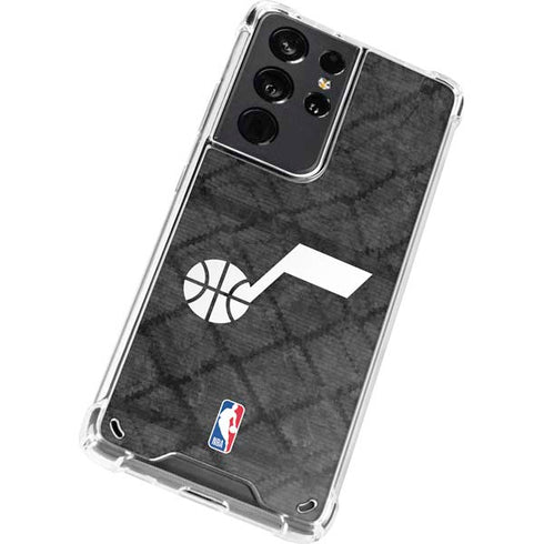NBA Utah Jazz Black Rust Galaxy S21 Ultra 5G Clear Case