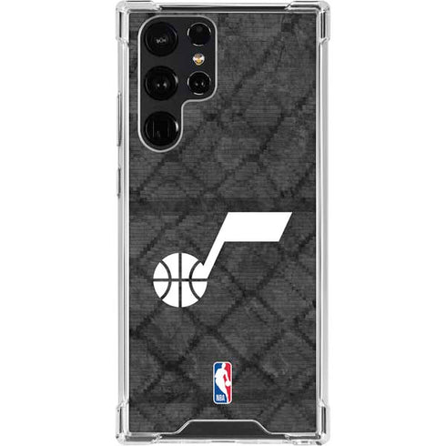 NBA Utah Jazz Black Rust Galaxy S22 Ultra Clear Case