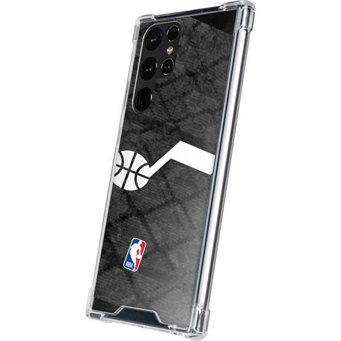 NBA Utah Jazz Black Rust Galaxy S22 Ultra Clear Case