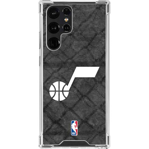 NBA Utah Jazz Black Rust Galaxy S23 Ultra Clear Case
