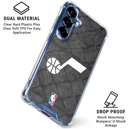 NBA Utah Jazz Black Rust Galaxy S25 Clear Case