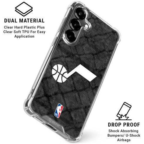 NBA Utah Jazz Black Rust Galaxy S26 Clear Case