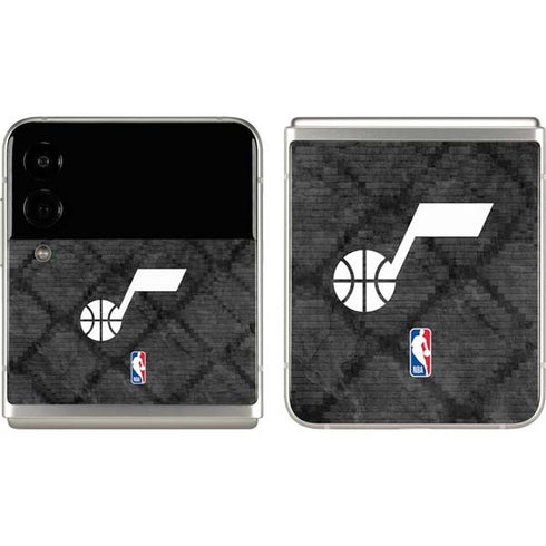 NBA Utah Jazz Black Rust Galaxy Z Flip3 5G Skin