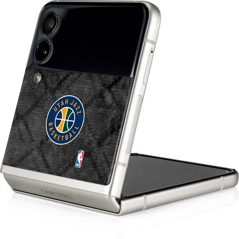 NBA Utah Jazz Black Rust Galaxy Z Flip4 5G Skin