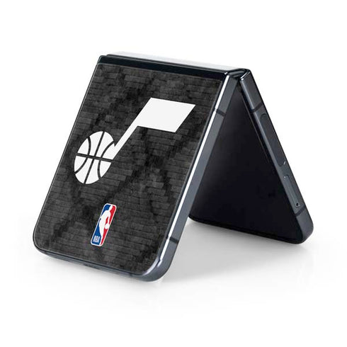 NBA Utah Jazz Black Rust Galaxy Z Flip5 5G Skin