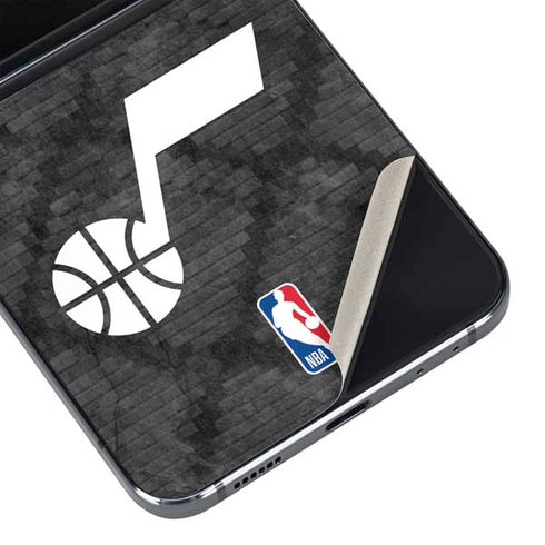 NBA Utah Jazz Black Rust Galaxy Z Flip5 5G Skin