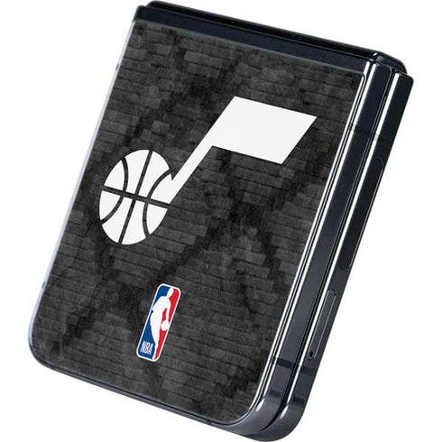 NBA Utah Jazz Black Rust Galaxy Z Flip5 5G Skin