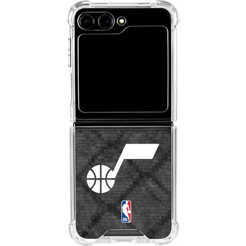 NBA Utah Jazz Black Rust Galaxy Z Flip6 Clear Case