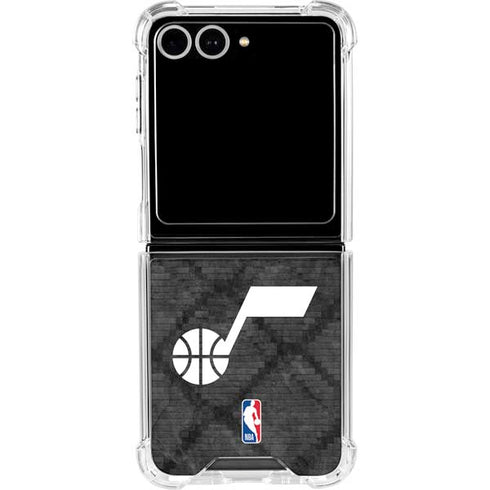 NBA Utah Jazz Black Rust Galaxy Z Flip7 Clear Case