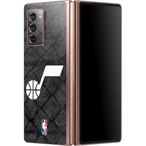 NBA Utah Jazz Black Rust Galaxy Z Fold2 5G Skin