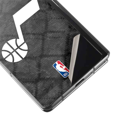 NBA Utah Jazz Black Rust Galaxy Z Fold2 5G Skin
