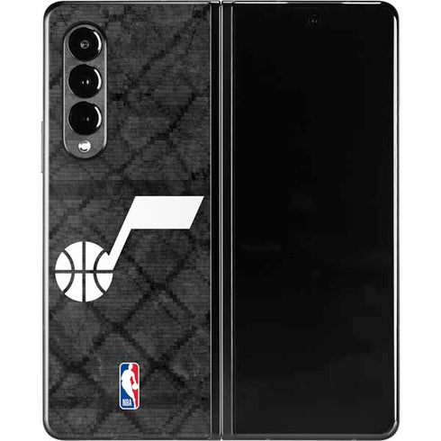 NBA Utah Jazz Black Rust Galaxy Z Fold3 5G Skin