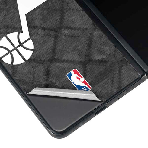 NBA Utah Jazz Black Rust Galaxy Z Fold3 5G Skin