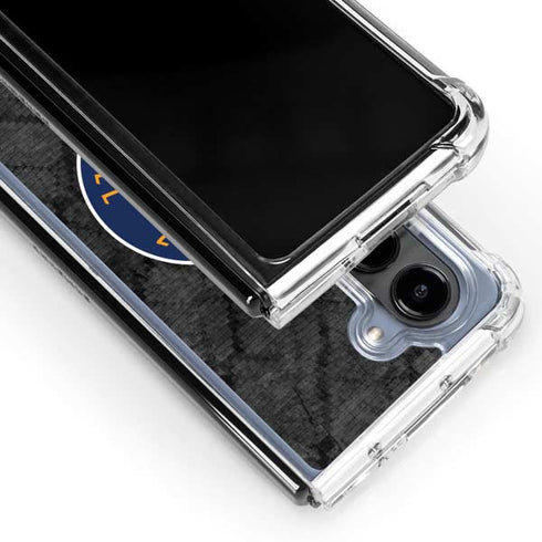 NBA Utah Jazz Black Rust Galaxy Z Fold5 5G Clear Case