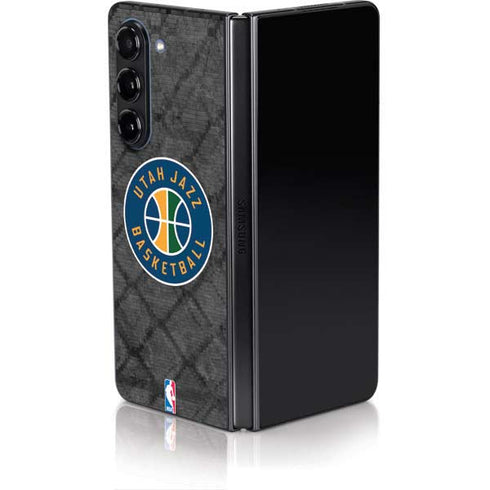 NBA Utah Jazz Black Rust Galaxy Z Fold5 5G Skin
