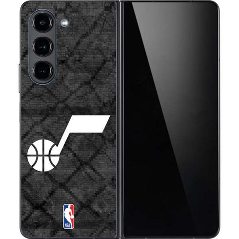 NBA Utah Jazz Black Rust Galaxy Z Fold5 5G Skin