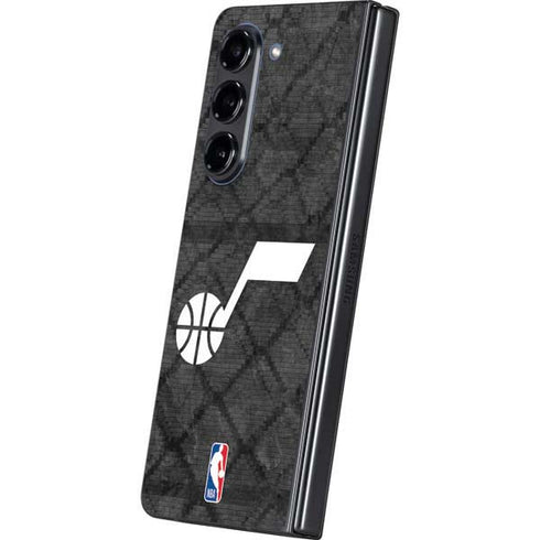 NBA Utah Jazz Black Rust Galaxy Z Fold5 5G Skin