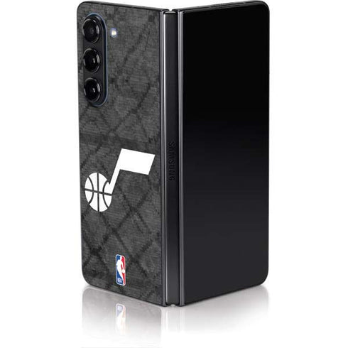 NBA Utah Jazz Black Rust Galaxy Z Fold5 5G Skin