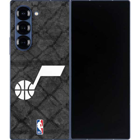 NBA Utah Jazz Black Rust Galaxy Z Fold6 Skin