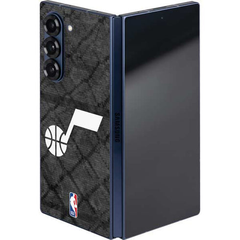 NBA Utah Jazz Black Rust Galaxy Z Fold6 Skin