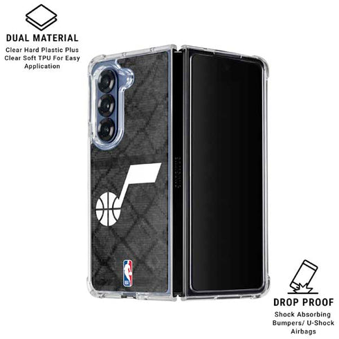 NBA Utah Jazz Black Rust Galaxy Z Fold7 Clear Case