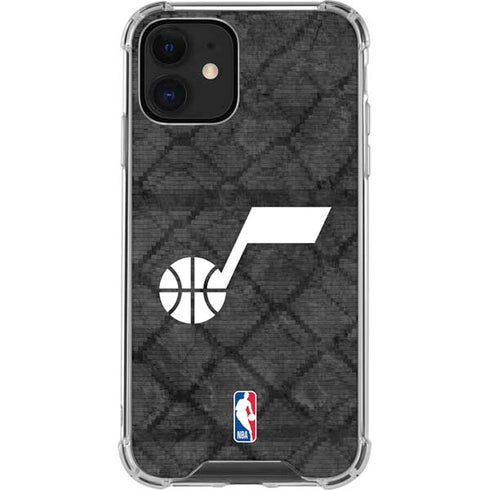 NBA Utah Jazz Black Rust iPhone 12 Mini Clear Case