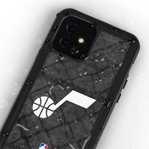 NBA Utah Jazz Black Rust iPhone 12 Mini Waterproof Case