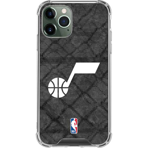 NBA Utah Jazz Black Rust iPhone 12 Pro Clear Case