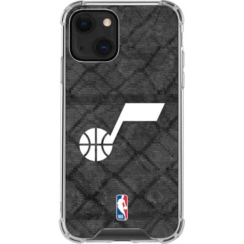 NBA Utah Jazz Black Rust iPhone 13 Mini Clear Case