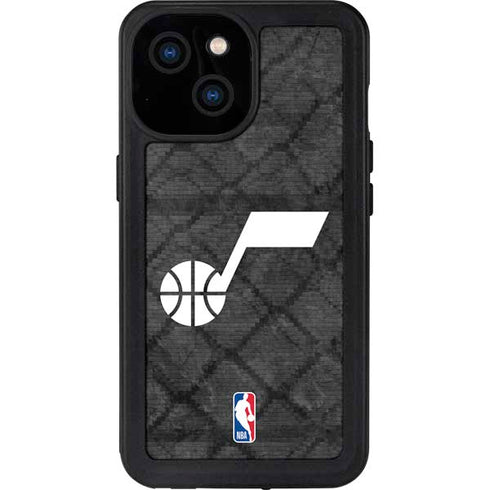 NBA Utah Jazz Black Rust iPhone 13 Mini Waterproof Case