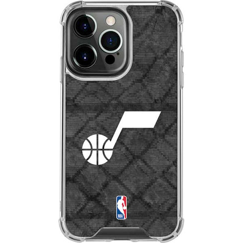 NBA Utah Jazz Black Rust iPhone 13 Pro Clear Case